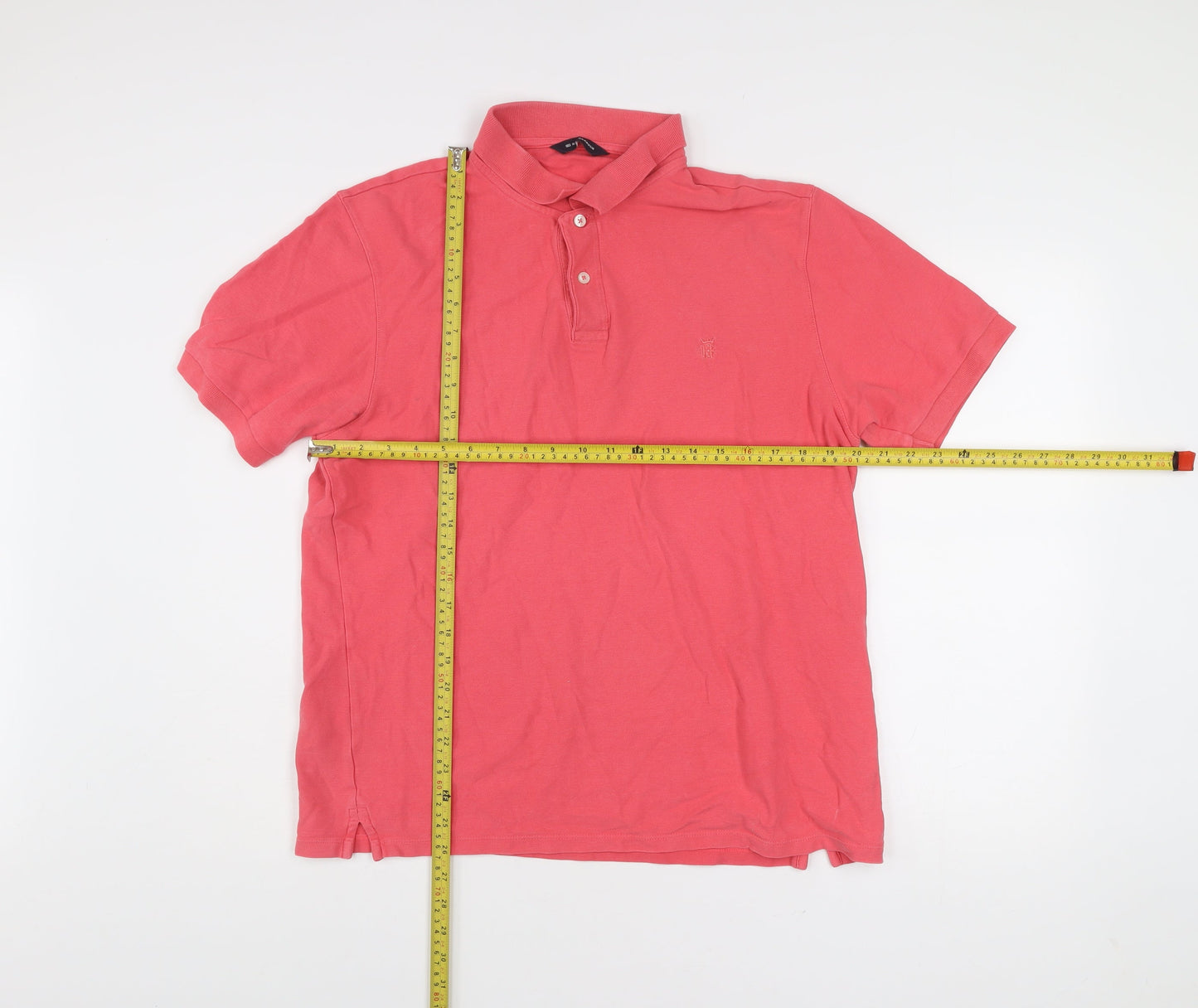 Marks and Spencer Blue Harbour Men’s Pink Cotton Polo Shirt L