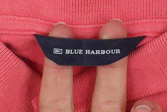 Marks and Spencer Blue Harbour Men’s Pink Cotton Polo Shirt L