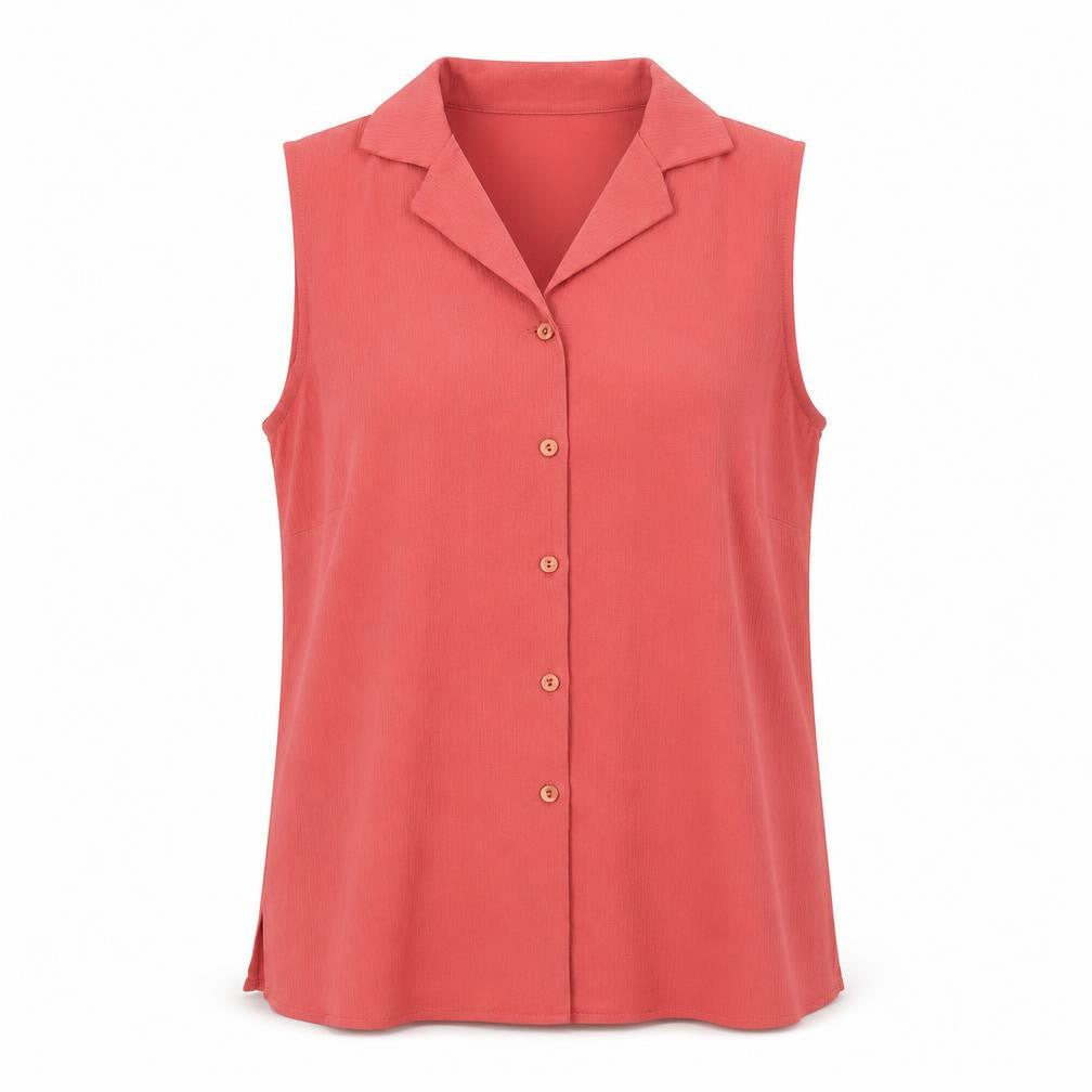 BHS Women’s Pink Sleeveless Collared Blouse Size 12