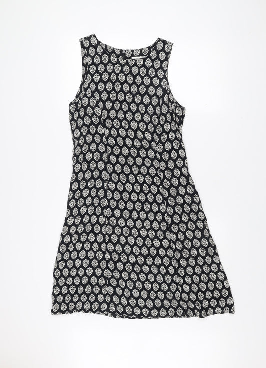 Principles Women Black Scoop Neck Shift Dress UK 14