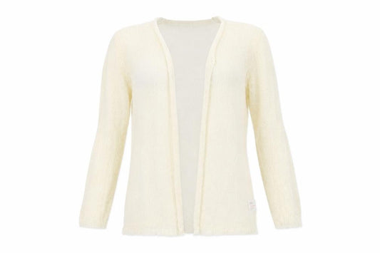 Elizabeth Scott Women’s Ivory Open Knit Cardigan S/M 3/4 Sleeve