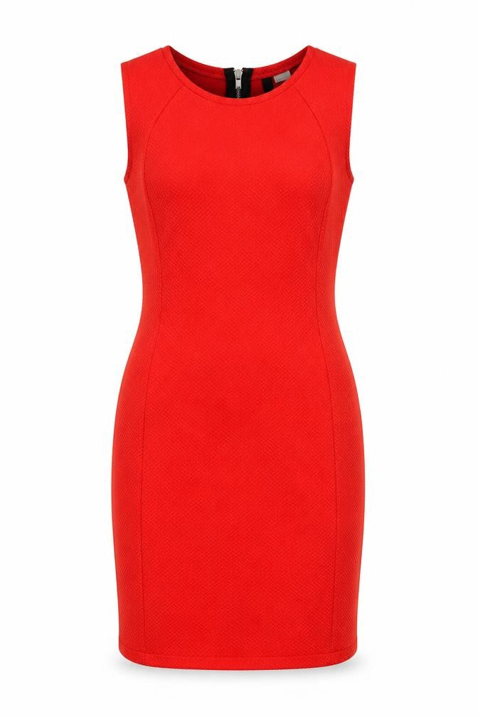 H&M Divided Women's Red Bodycon Knee Length Sleeveless Dress Size 10