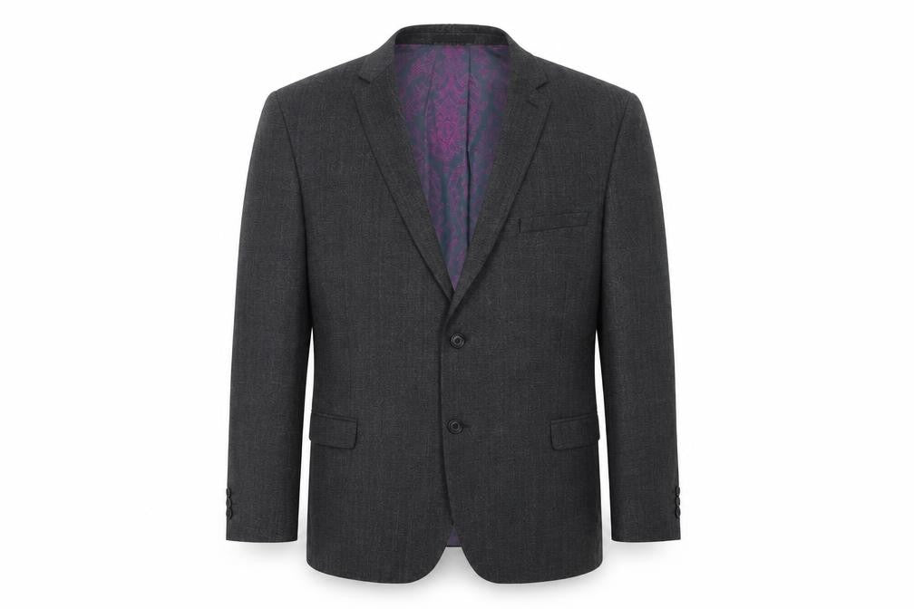 Ted Baker Men's Grey Wool Blend 46R Blazer Jacket Classic Formal