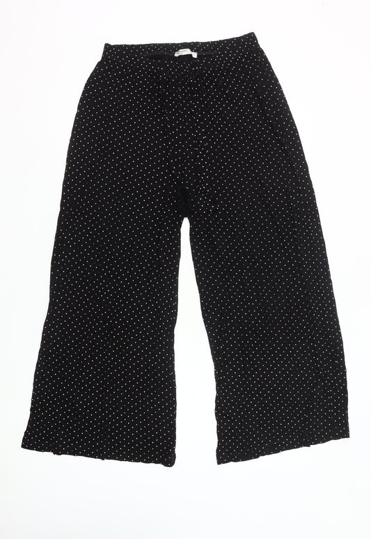 Bergos Collection Women’s Black Polka Dot Wide Leg Trousers 2XL