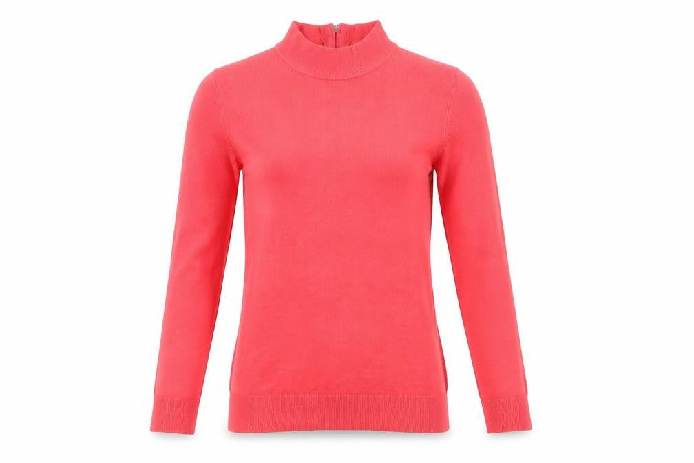 John Lewis Women’s Red Size 10 Mock Neck Long Sleeve Jumper