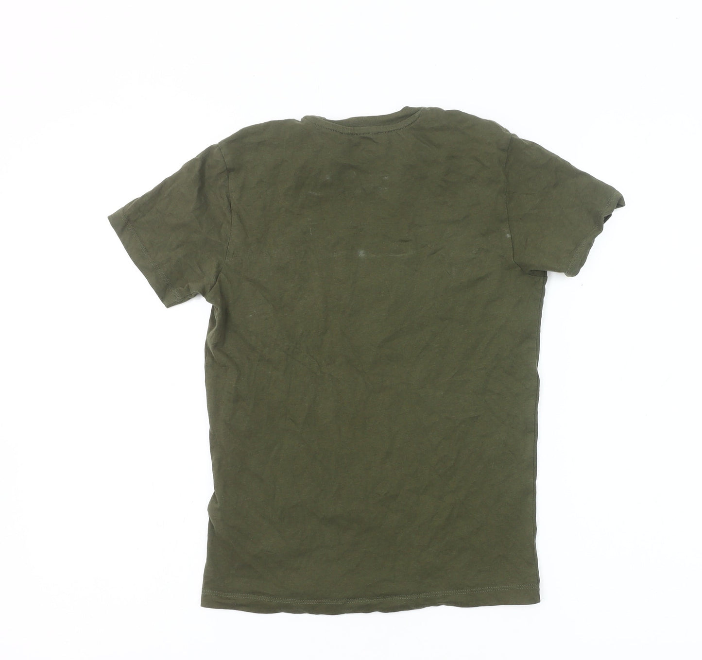 Diesel Boys Green Logo Graphic T-Shirt Size 10 Years Cotton Casual