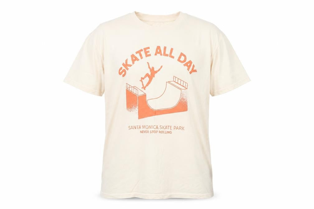 Dunnes Boys Beige Skate Graphic T-Shirt Size L 85cm