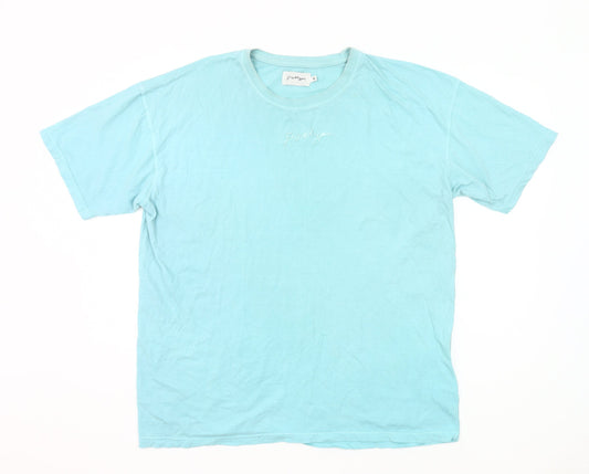 Hype Women's Blue Size 16 Cotton Crew Neck Short Sleeve T-Shirt
