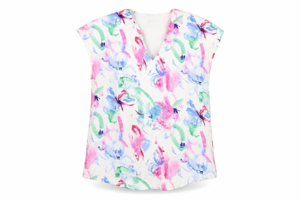 Dunnes Women’s Multicoloured Floral Sleeveless Tunic Blouse Size 8