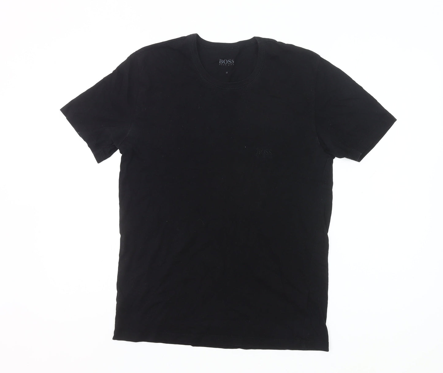 Hugo Boss Men's Black Cotton Crew Neck Short Sleeve T-Shirt M