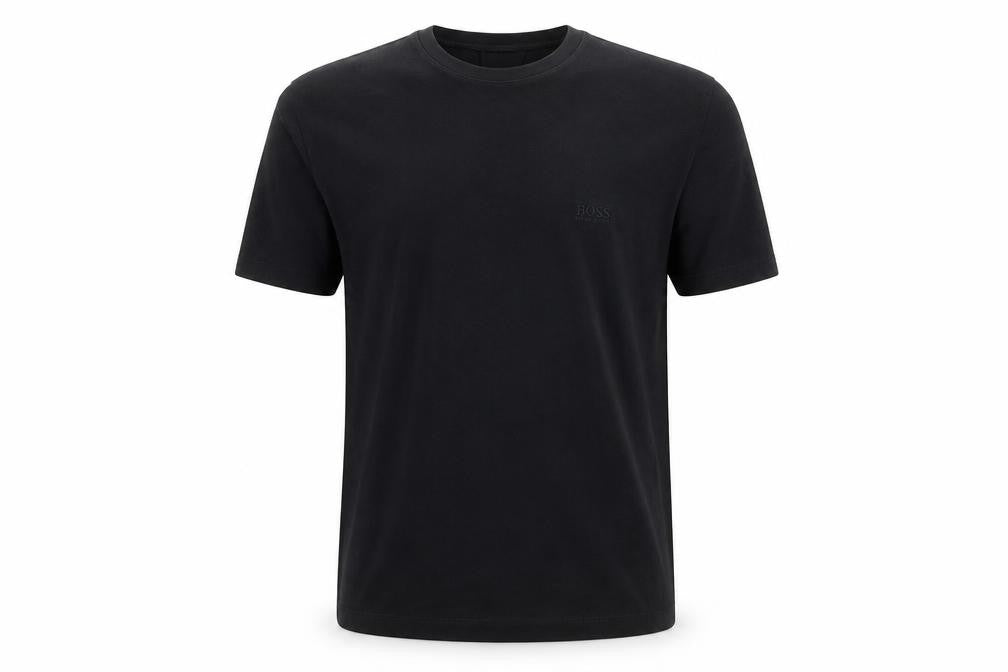 Hugo Boss Men's Black Cotton Crew Neck Short Sleeve T-Shirt M