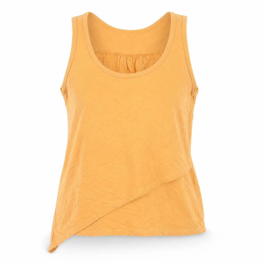 Zara Women Orange Cotton Sleeveless Tank Top UK 10