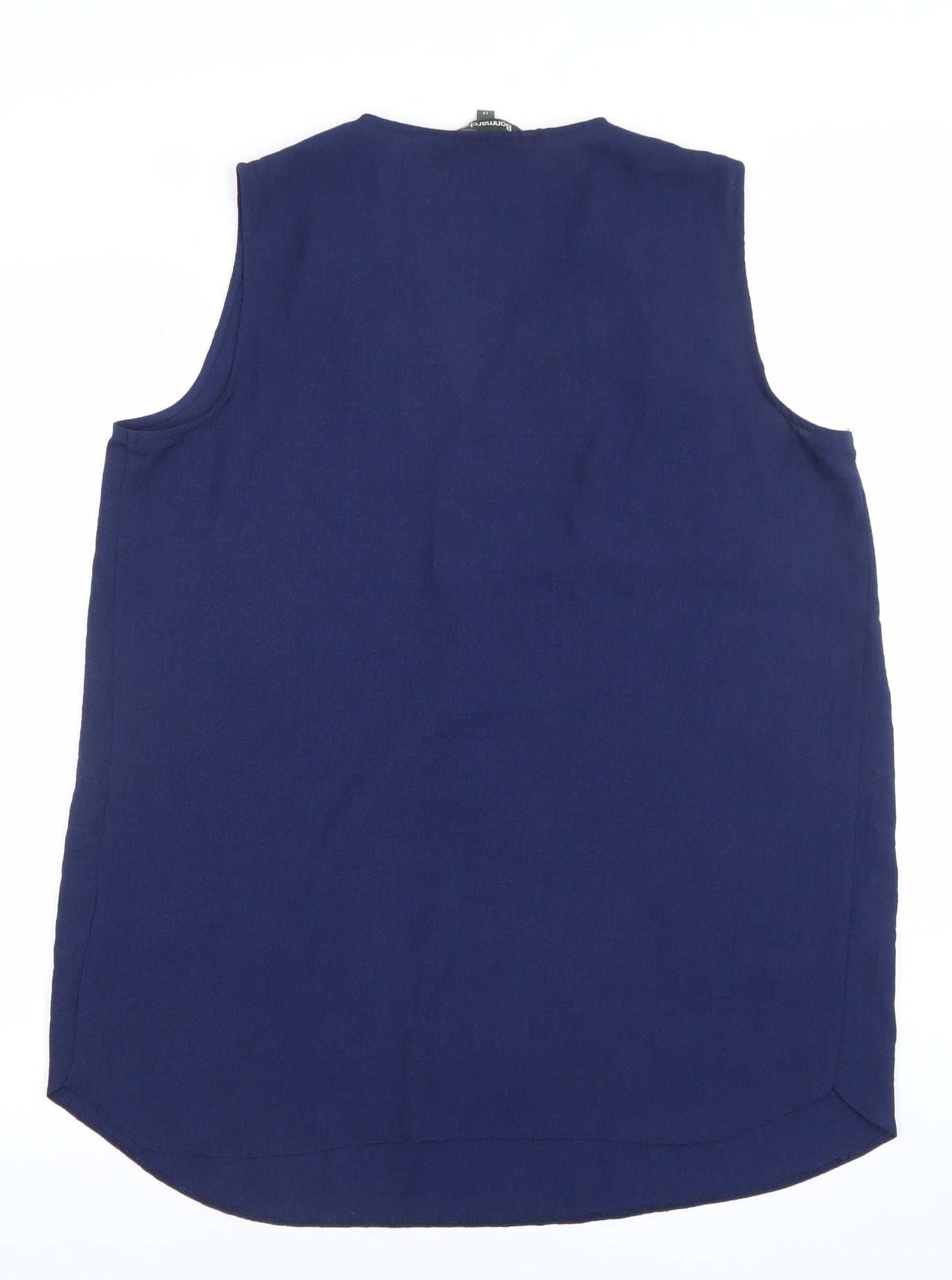 Bonmarche Womens Blue Size 14 Sleeveless Tank Top Polyester
