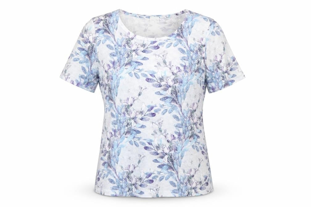 Stock Shop Women’s Multicoloured Floral Rhinestone T-Shirt Size S