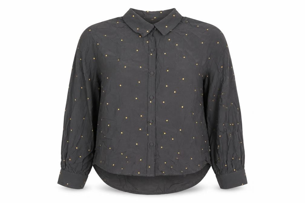 Levi's Women's Black Polka Dot Button-Up Shirt Size S Long Sleeve