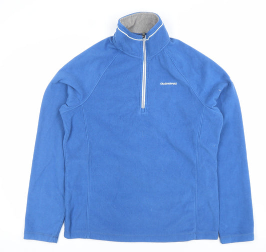 Craghoppers Men’s Blue Fleece Sweatshirt Size S 1/2 Zip Pullover