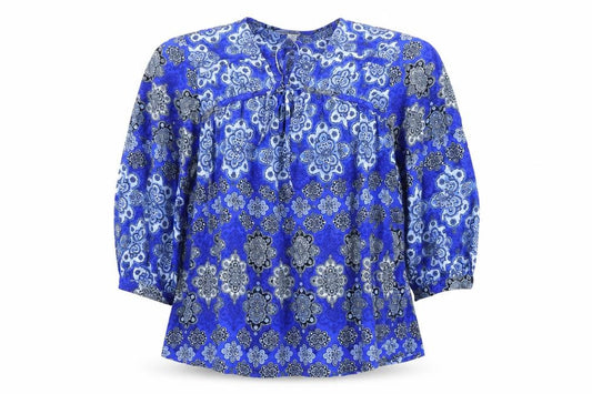 Marks and Spencer Women’s Blue Floral Tunic Blouse Size 8