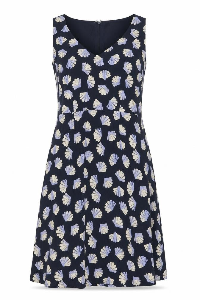 Great Plains Women Blue Knee Length Sleeveless A-Line Dress M