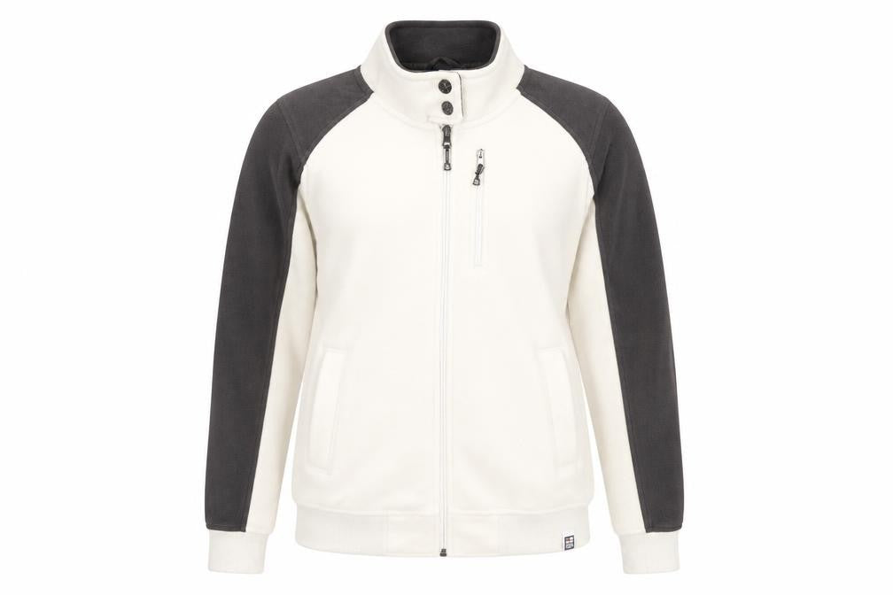 Next Women’s White Fleece Jacket Size 12 Full Zip Nautical Style
