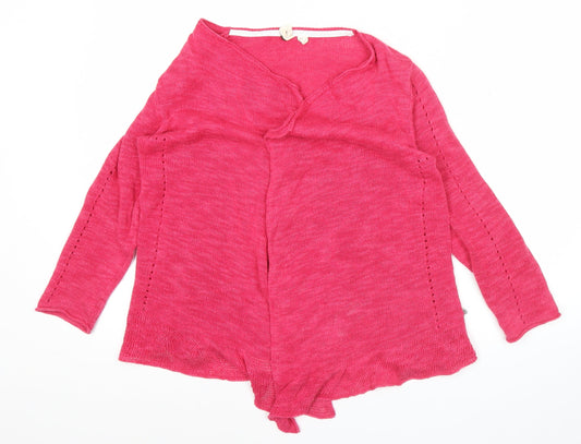 Holly Willoughby Women’s Pink Size 8 Open Knit Linen Cotton Cardigan