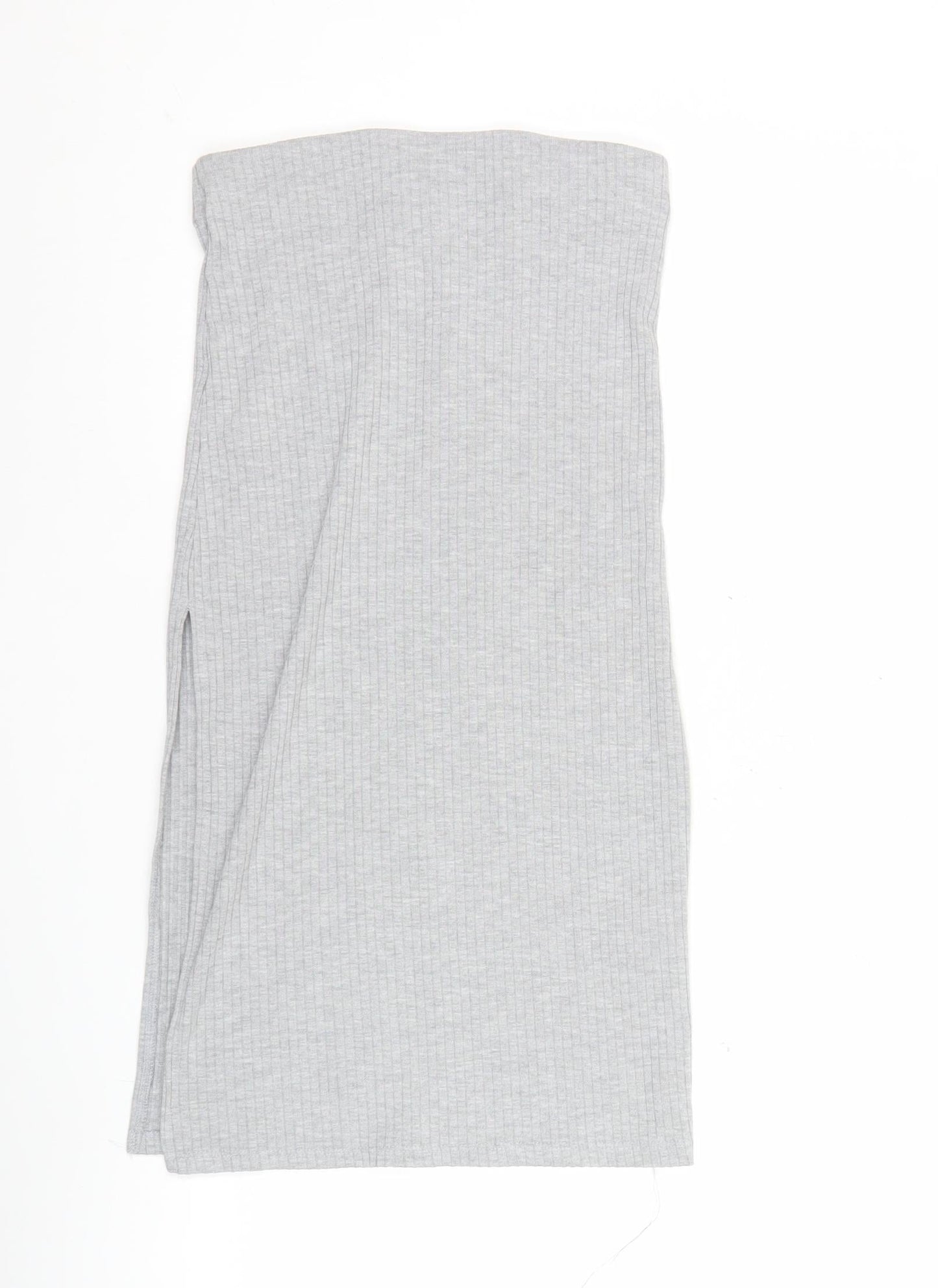 Stradivarius Women’s Grey Pencil Jersey Stretch Skirt Size S
