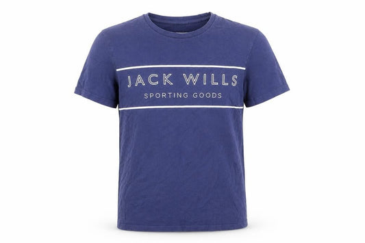 Jack Wills Men’s Blue Small Graphic Logo T-Shirt Cotton