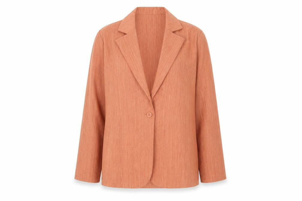 PRETTYLITTLETHING Womens Orange Blazer Size 8 Casual Classic Jacket