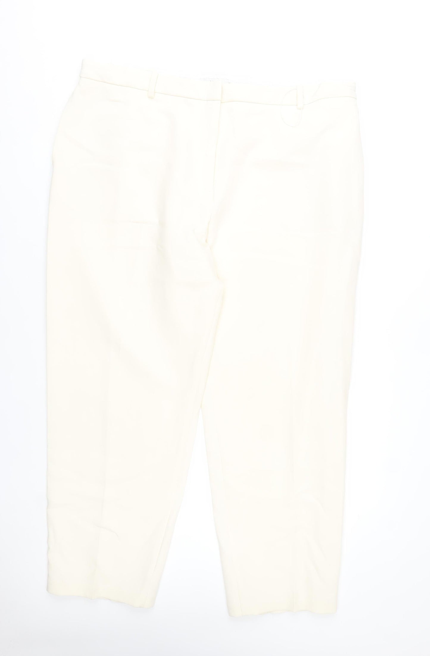 Marks and Spencer Womens Ivory Size 22 Regular Dress Pants Trousers