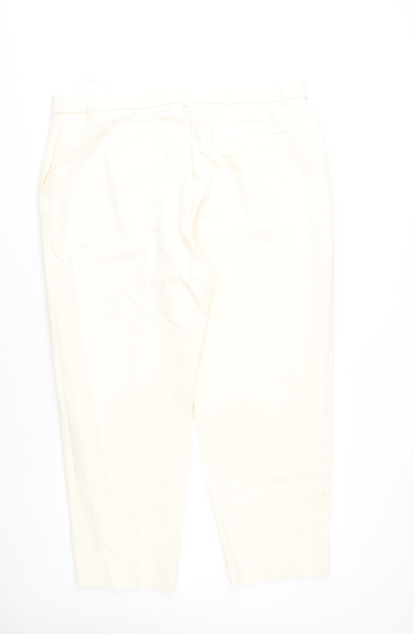 Marks and Spencer Womens Ivory Size 22 Regular Dress Pants Trousers