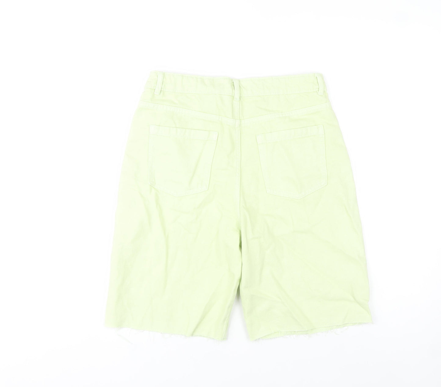 Marks and Spencer Girls Green Cut-Off Denim Shorts Size 13-14Y