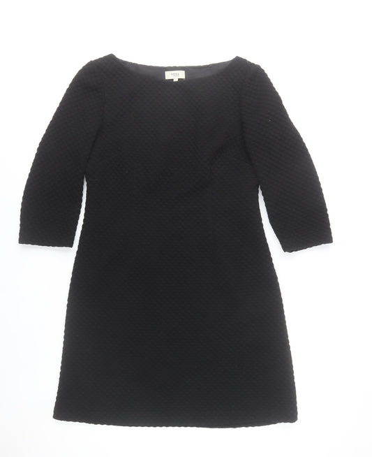 Hoss Intropia Women's Black Sheath Dress Size 14 3/4 Sleeve Knee Length