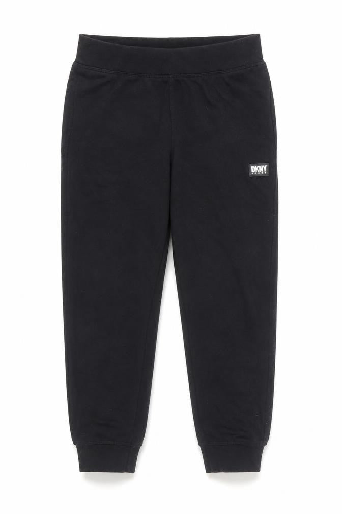 DKNY Boys Black Jogger Trousers 8 Years Cotton Blend Loungewear