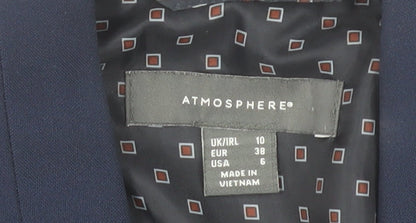 Brand and care label for Atmosphere Women's Blue, size 10, Tailored Blazer Jacket