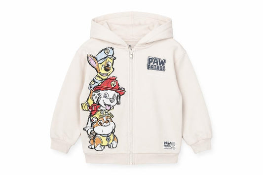 Marks & Spencer Girls Beige Paw Patrol Full Zip Hoodie 7-8 Years
