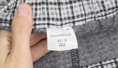 Abercrombie & Fitch Kids Teens Grey Check Pleated Skort Size 14
