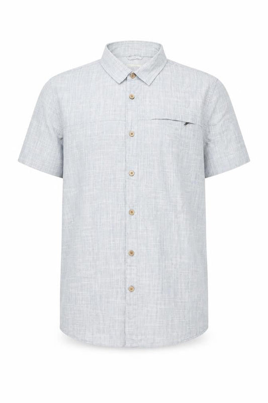 Mountain Warehouse Men's Blue L Large Short Sleeve Button-Up Shirt