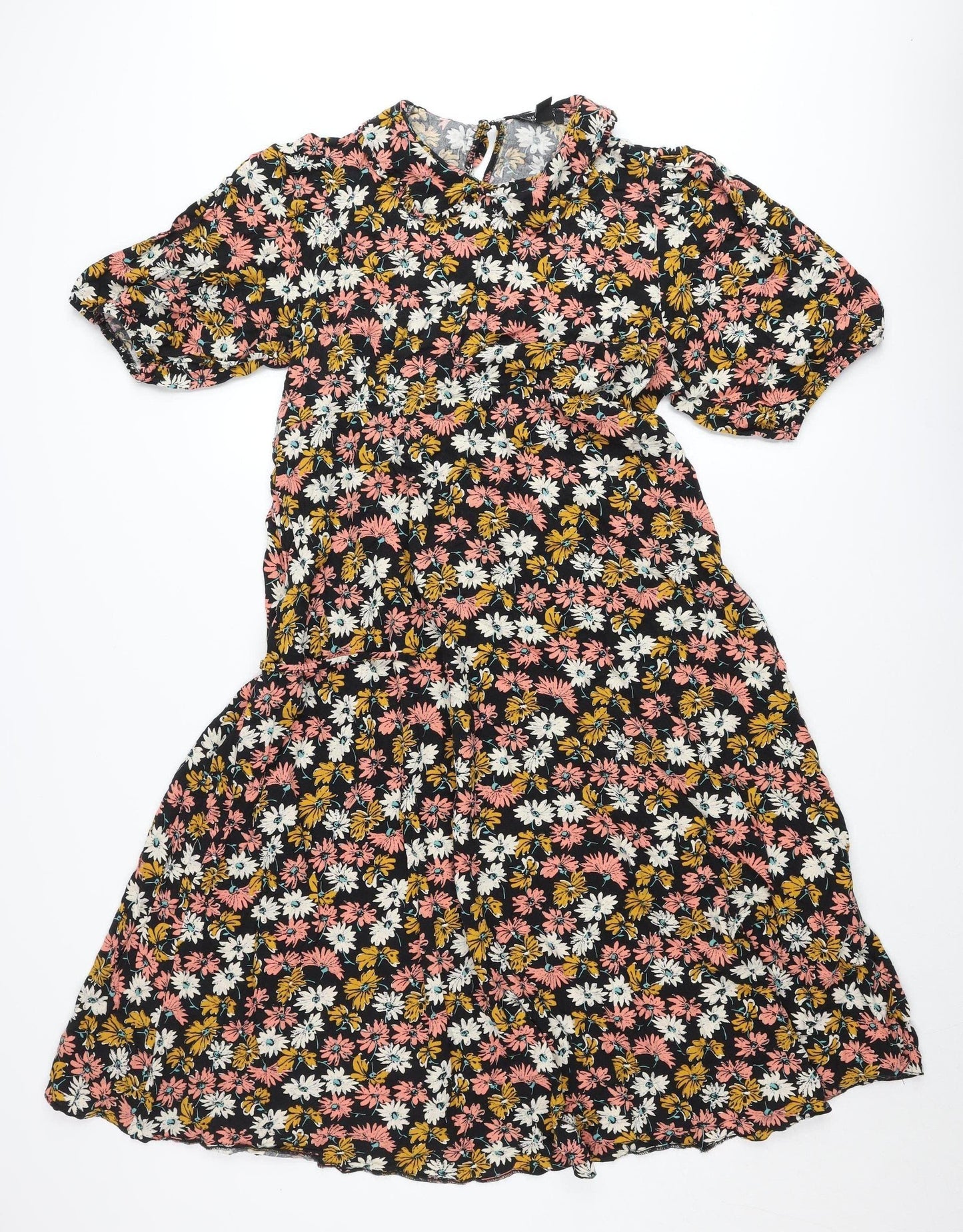New Look Maternity Women's Multicoloured Floral A-Line Midi Dress Size 16
