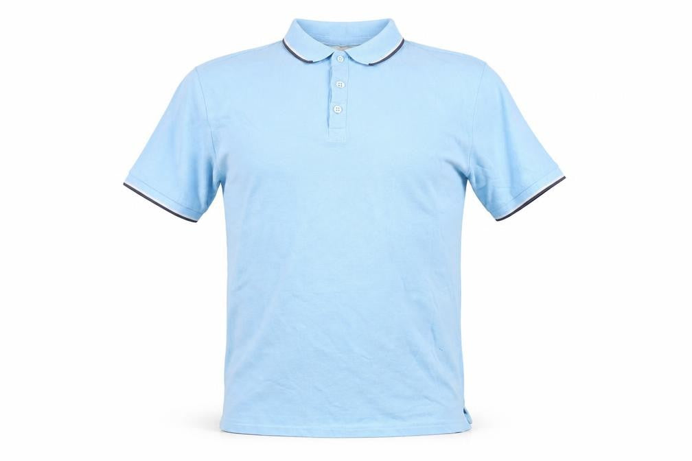 Kangaroo Poo Mens Blue Polo Shirt Size M Short Sleeve Cotton