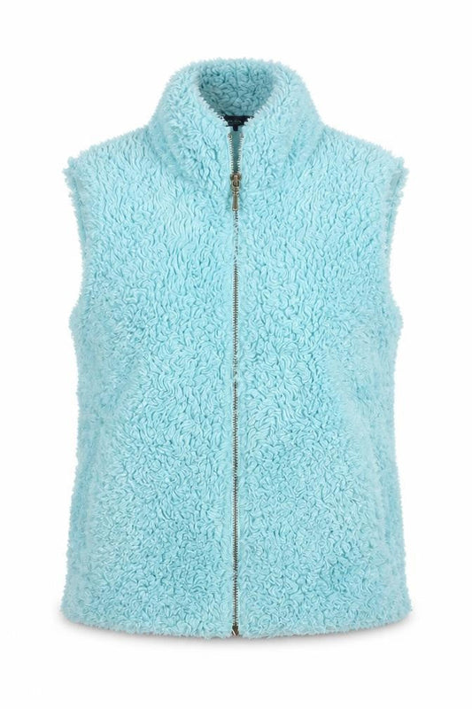Boden Women’s Blue Fleece Waistcoat Vest S Zip Casual Winter