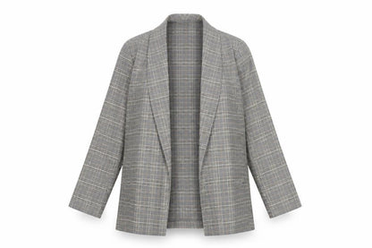 RESERVED Women’s Grey Check Blazer Size 12 Regular Fit