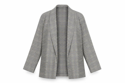 RESERVED Women’s Grey Check Blazer Size 12 Regular Fit