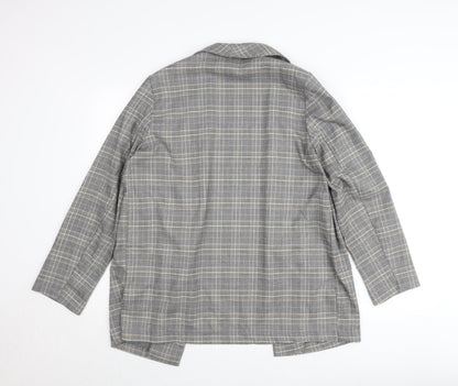 RESERVED Women’s Grey Check Blazer Size 12 Regular Fit