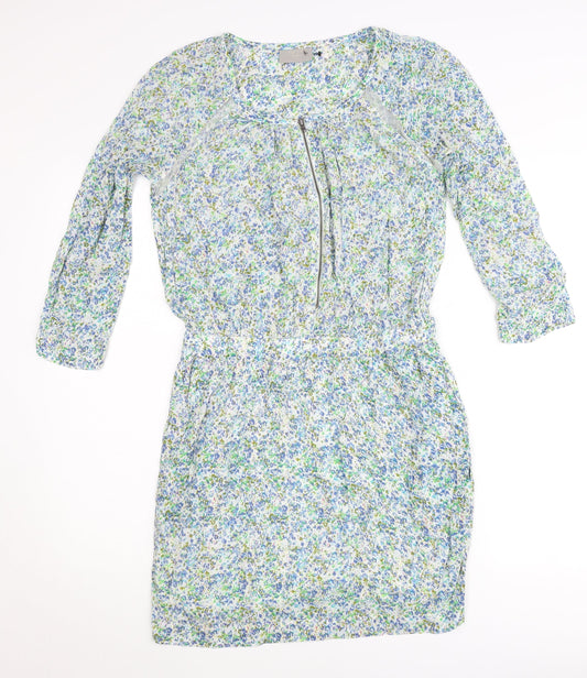 Pyrus Women’s Multicoloured Floral Shift Dress S Short Sleeve Summer