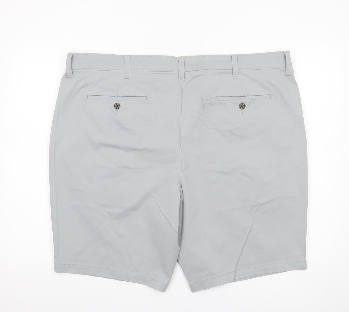 Marks and Spencer Mens Grey Chino Shorts Size 44 Regular Stretch Cotton
