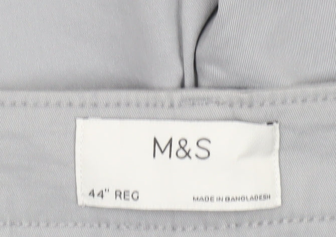 Marks and Spencer Mens Grey Chino Shorts Size 44 Regular Stretch Cotton