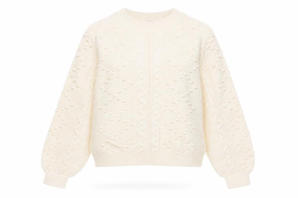 LCW Casual Women’s Ivory Cable Knit Jumper L Long Sleeve Pullover
