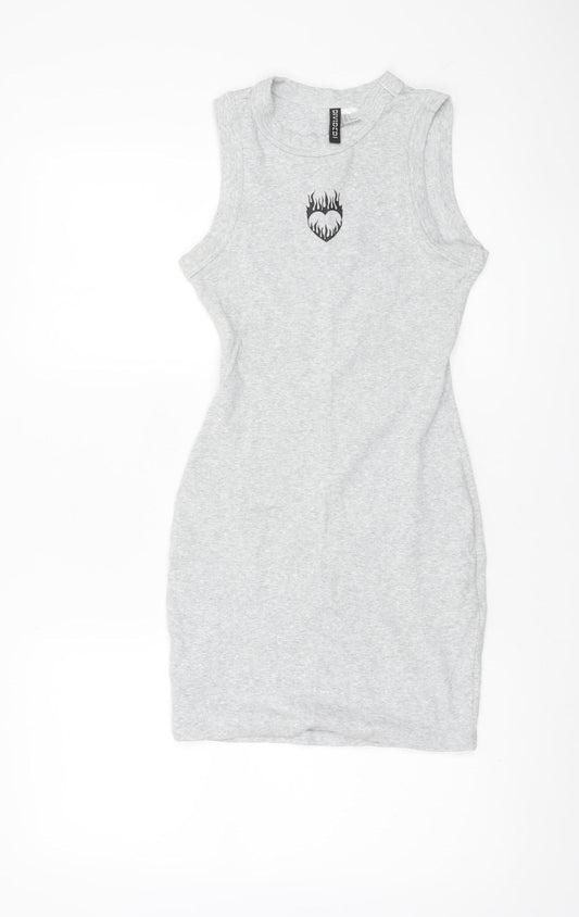 Divided H&M Women’s Grey Sleeveless Bodycon Mini Dress S