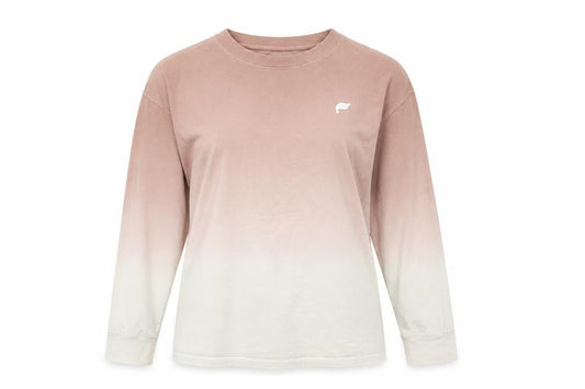 Fabletics Womens Brown XS Long Sleeve Crew Neck Cotton T-Shirt