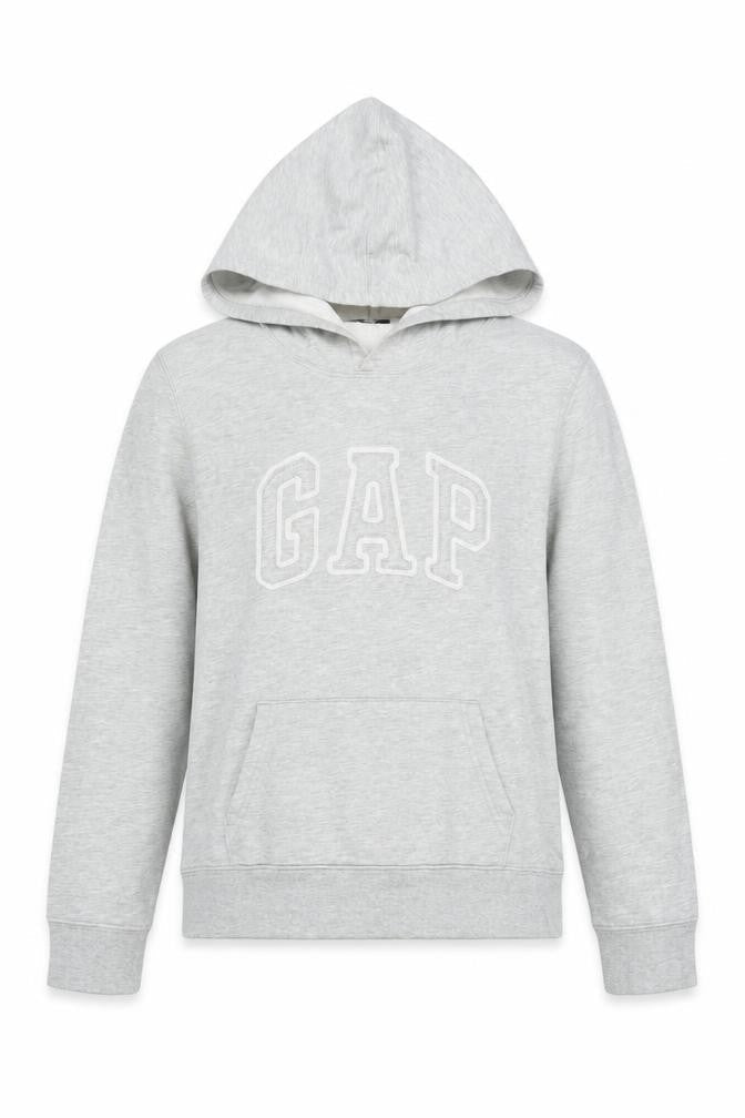 GAP Women’s Grey Pullover Hoodie Sweatshirt Size S Logo Casual