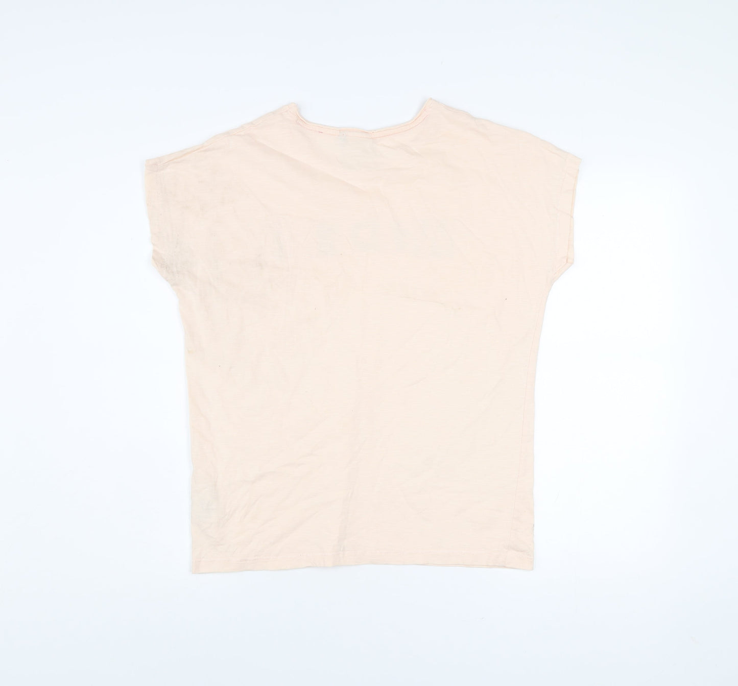 Weird Fish Womens Pink Size 12 Cotton T-Shirt Casual Crew Neck